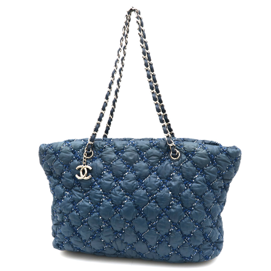 CHANEL シャネル チェーントート パリビザンス 黒 シルバー金具