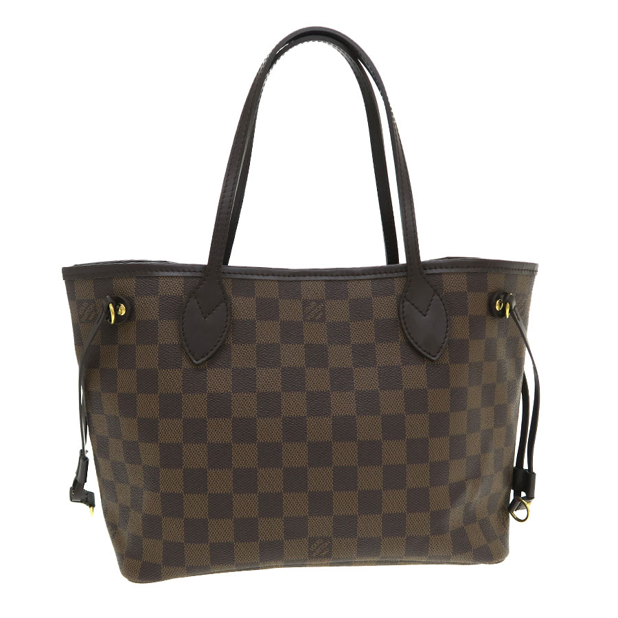 鑑定済　ルイヴィトン　ダミエ　ネヴァーフル付属ポーチ　横幅24.5cm 鑑定済 ルイヴィトン ダミエ ネヴァーフル付属ポーチ 横幅24.5cm