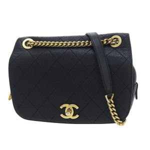 マトラッセ･キャビア･ダブルチェーンバッグ