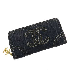デニム･ラウンドファスナー長財布