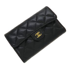 キャビア･マトラッセ･フラップウォレット