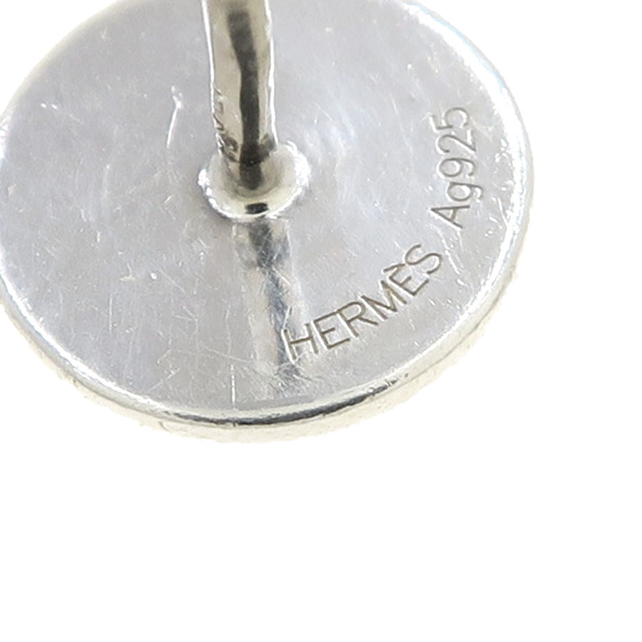 美品⭐︎ HERMES エクスリブリス　ピアス 上品な輝き】HERMES《エクスリブリス》ピアス TPM (HERMES