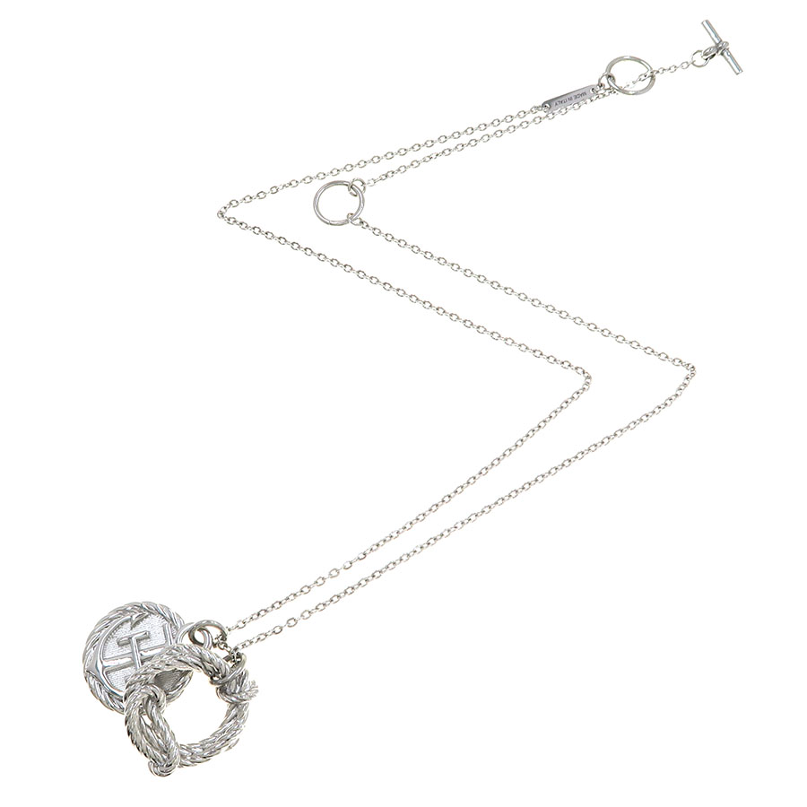 E2577 美品!! エルメス コルタージュ アンカー ロープ ロングネックレス HERMES エルメス ネックレス コルタージュ ロープネックレス