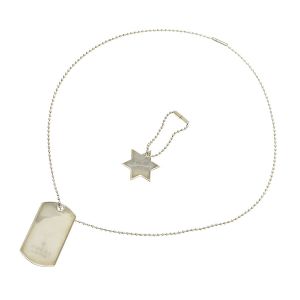 ドッグタグ＆スターネックレス