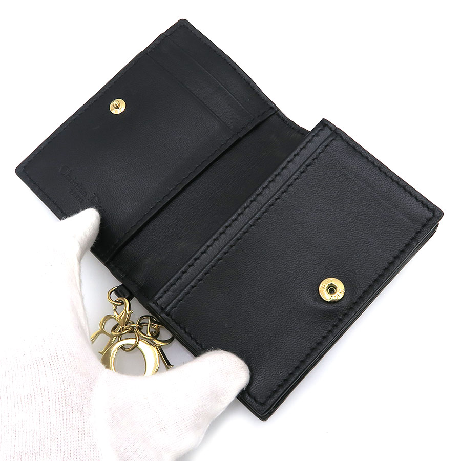 ディオール　名刺入れ　Lady Dior Bloom　カードホルダー　パテント Lady Dior CHRISTIAN DIOR クリスチャンディオール Bloom カード