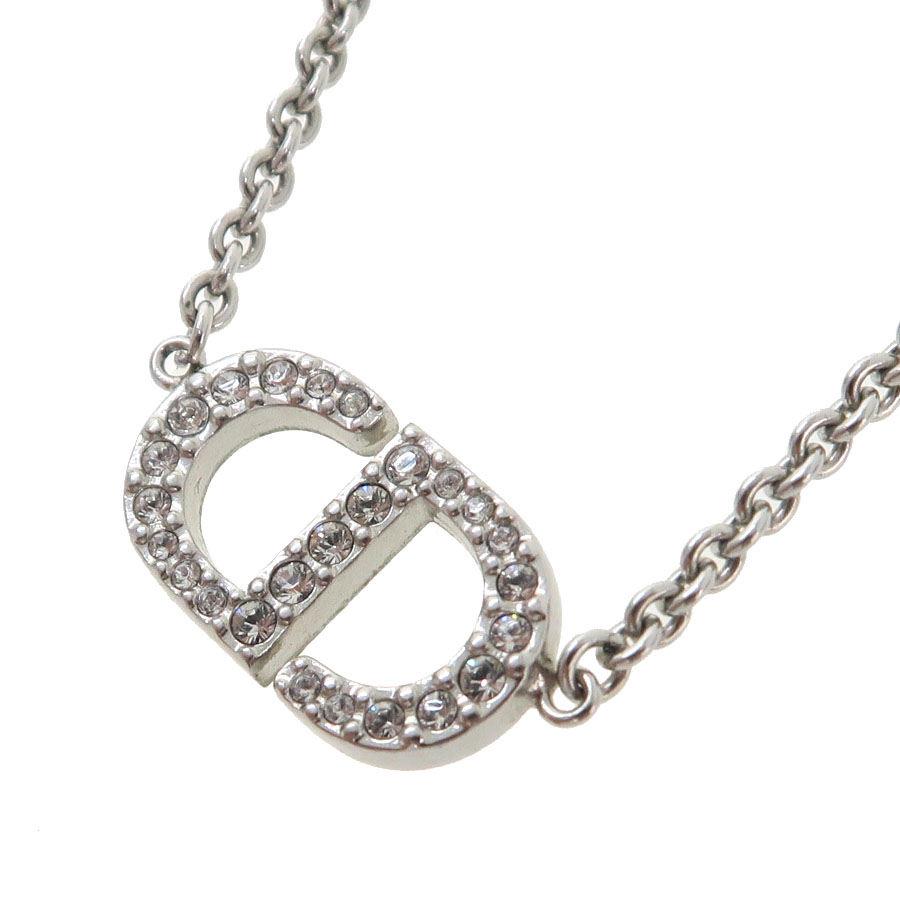 Petit CD シルバー ロゴネックレス ディオール ネックレス DIOR PETIT CD NECKLACE メタル