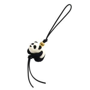 パンダ チャーム(フェルト＆カーフ)