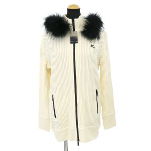 ゴルフ/ファー付ニットジャケット