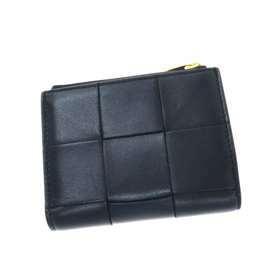 新品同様＊ボッテガ BOTTEGA レザー カセット 折り財布 ほしい 