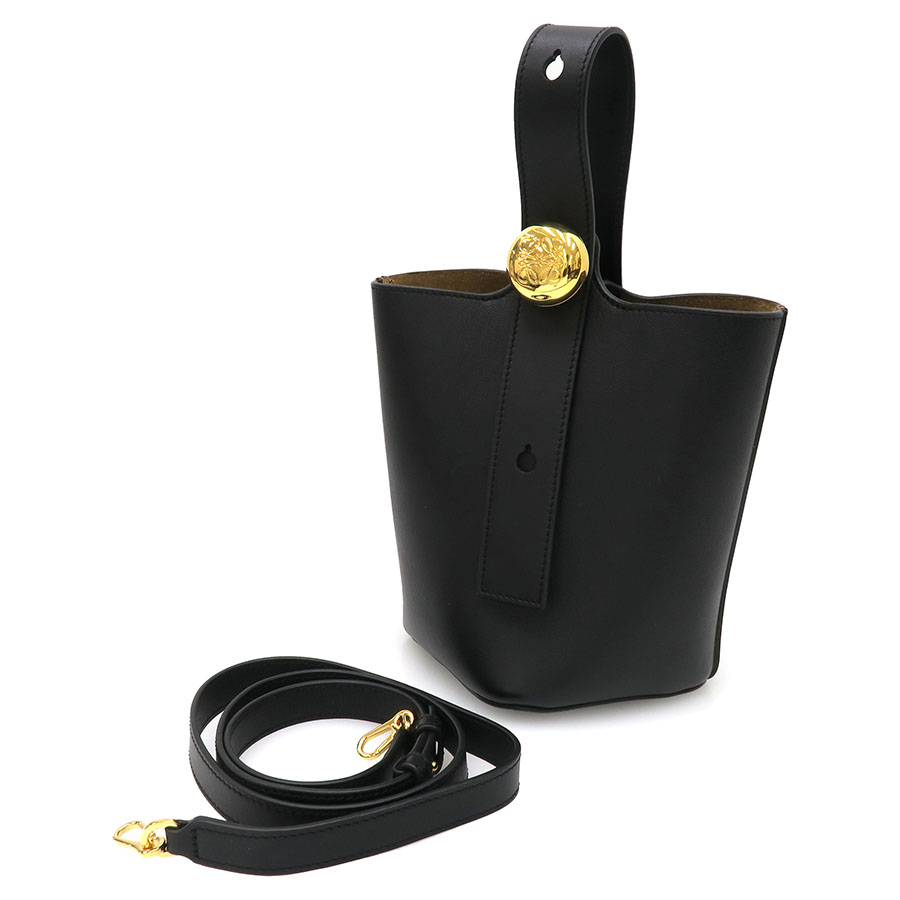 ペブルバケットバッグミニ(スムースカーフ)